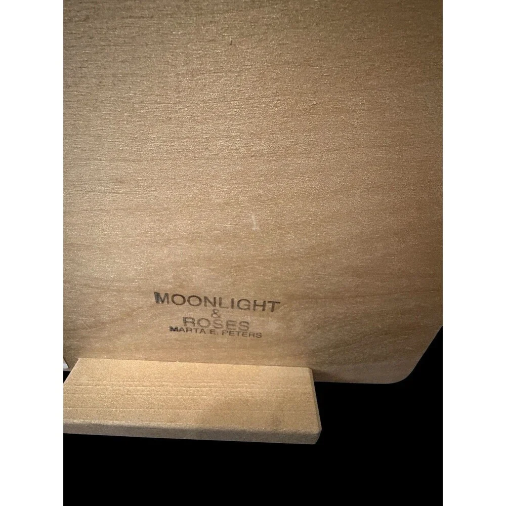 Moonlight & Roses Marta E. Peters Thanksgiving Day Wood Standing Picture